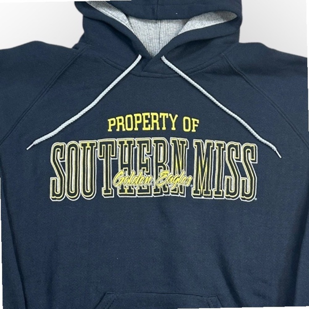 Property Of Southern Miss Golden Eagles Hoodie Mens 2XL Black Pullover‎